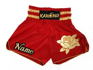 Personalise White Muay Thai Shorts : KNSCUST-1176